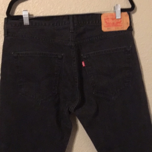 Levis button fly 501 Mens black jeans size 36x32 - Picture 4 of 7